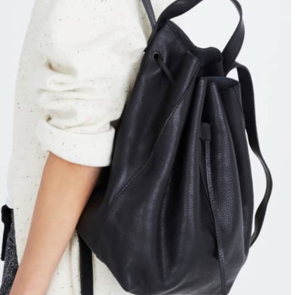 Madewell Handbags - Madewell Somerset Drawstring Leather Backpack